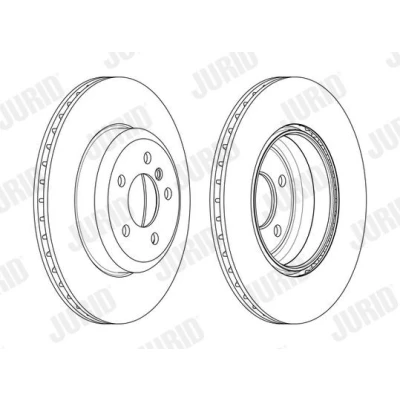 Billede af JURID 563134JC Bremseskiver 345 24 5 120 ventileret coatet uden tilbehør BMW: 3 Touring, 4 Gran Coupe, Sedan