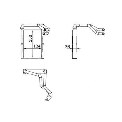 Billede af MAHLE ORIGINAL AH 273 000S Varmeveksler