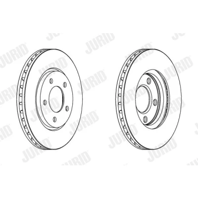 Billede af JURID 563030JC Bremseskiver 281 28 5 114,3 ventileret coatet uden skruer CHRYSLER: VOYAGER 4