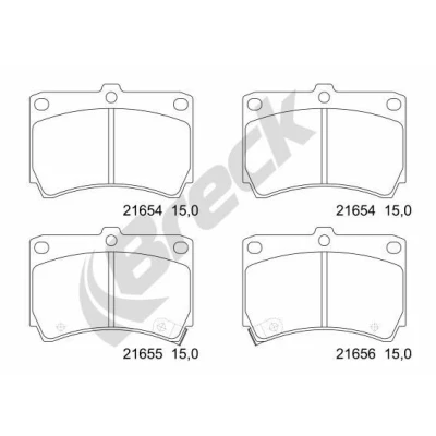 Billede af BRECK 21654 00 702 10 Bremseklodser med akustisk advarsel for slid tilbehør MAZDA: MX 3, FAMILIA 4, 5, KIA: Rio I Stationcar