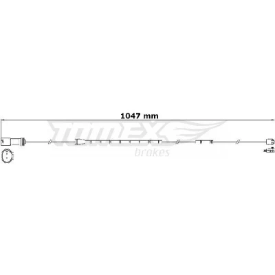 Billede af TOMEX brakes TX 31 21 Slidindikator Bremsebelægning bagaksel BMW: X5, X6