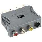 Billede af SCART Adapter Han S Video Hun + 3x RCA Grå