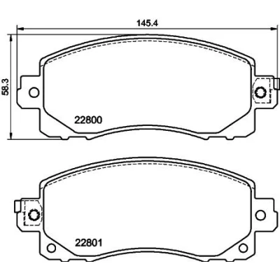 Billede af HELLA 8DB 355 039 161 Bremseklodser med akustisk advarsel for slid SUBARU: Impreza V Hatchback, XV II