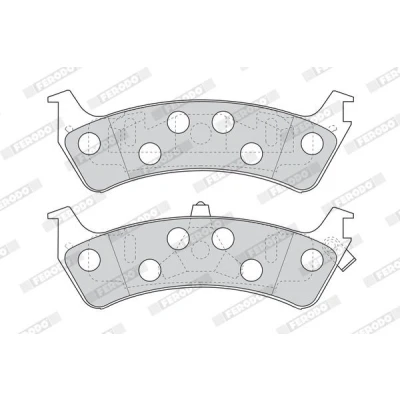 Billede af FERODO PREMIER FDB1130 Bremseklodser med akustisk advarsel for slid stempelklips uden tilbehør FORD USA: Explorer Mk2