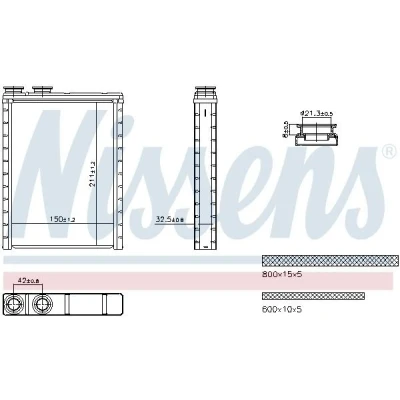 Billede af NISSENS 707286 Varmeveksler uden ledning