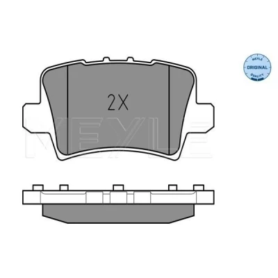 Billede af MEYLE 025 240 1118/PD Bremseklodser bagaksel ikke forberedt til slidadvarsel, Ekskl. slidadvarselskontakt VOLVO: XC90 I (C, 275) D5 AWD, 3.2 AWD