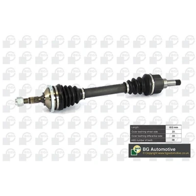 Billede af BGA DS6714LA Trækaksel venstre foraksel 612, 612 PEUGEOT: 206 Hatchback