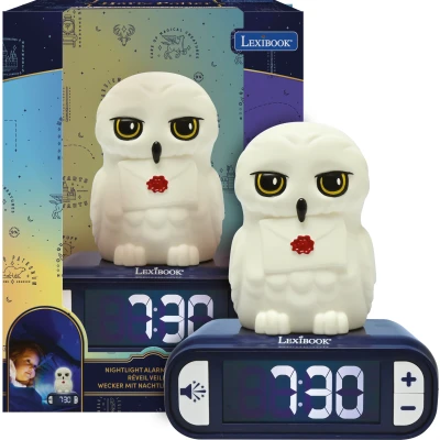 Billede af Harry Potter Hedwig Digitalt Vækkeur med Natlampe, Børnelampe
