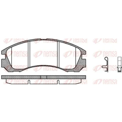 Billede af REMSA 0354.32 Bremseklodser foraksel med akustisk advarsel for slid tilbehør, fjeder MITSUBISHI: Lancer 8 Limousine, OUTLANDER 3