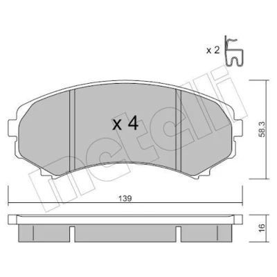 Billede af Bremseklodser METELLI 22 0399 0
