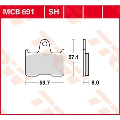 Billede af TRW Sinter Street MCB691SH Bremseklodser