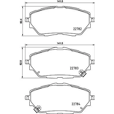 Billede af HELLA 8DB 355 037 761 Bremseklodser med akustisk advarsel for slid tilbehør TOYOTA: C HR, Corolla XII Stationcar, Hatchback