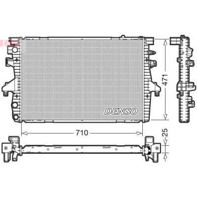 Billede af DENSO DRM32039 Radiator 710 495 25 VOLKSWAGEN: Multivan 5 (7HM, Transporter