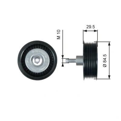 Billede af GATES FleetRunner Micro V Kit T36536 Remstrammerhjul med riller FORD: Transit Mk6 Bus