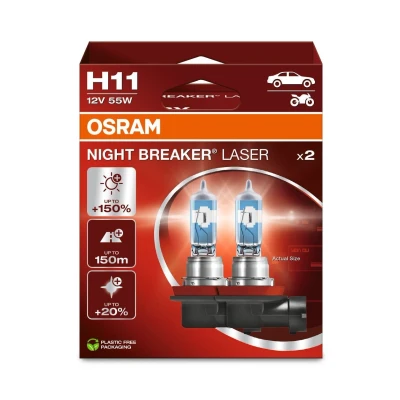Billede af OSRAM 64211NL 2HB Pære, fjernlys H11 12V 55W