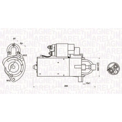 Billede af MAGNETI MARELLI 063721423010 Starter 12 2 9 AUDI: A6 C7 Avant, A4 B7 C6 VOLKSWAGEN: Passat B5 GP Variant, Sedan