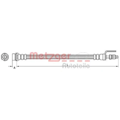 Billede af METZGER 4110801 Bremseslange 360 FORD: Transit Mk6 Van