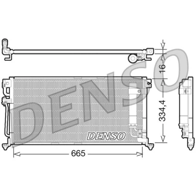 Billede af DENSO DCN45003 Kondensator med tørrer R134a MITSUBISHI: Lancer 7 Limousine