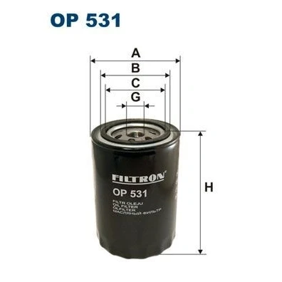 Billede af FILTRON OP 531 Oliefilter 3/4 16 UNF Påskruet filter OPEL: Rekord D Sedan, Senator A, E1 Sedan