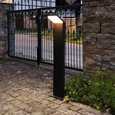 Billede af LED gadelampe Tucanae, grå, højde 100 cm, IP65, metal