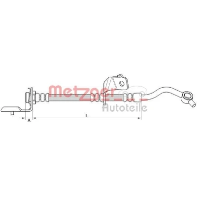 Billede af METZGER 4110820 Bremseslange 471 M10 x 1