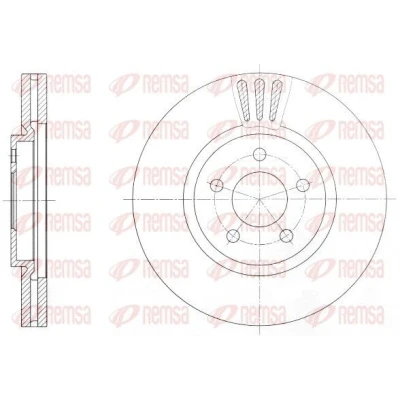 Billede af REMSA 61370.10 Bremseskiver foraksel 280,1, 280,1 28 5 ventileret CHRYSLER: PT Cruiser Stationcar