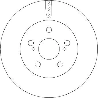 Billede af TRW DF6734 Bremseskiver 255 25 5 100 ventileret lakeret TOYOTA: Prius PHV Hatchback, IV Liftback