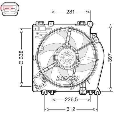 Billede af DENSO DER46002 Køleventilator 12 NISSAN: MICRA 3