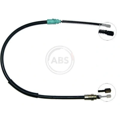 Billede af A.B.S. K16748 Håndbremsekabel 750 Tromlebremse til venstre /højrestyring PEUGEOT: 406 Coupe, Stationcar
