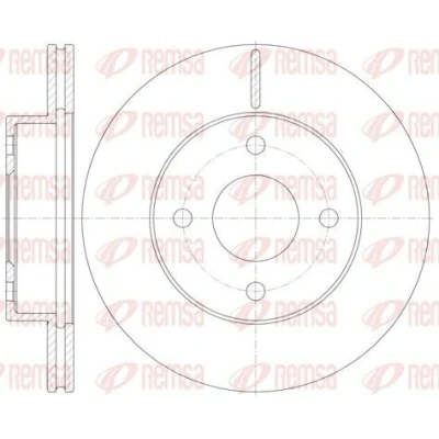 Billede af REMSA Bremseskive NISSAN: MICRA 2 foraksel 237,7, 238mm 18mm 4 ventileret 61131.10 402061F500,4020672B00,BDM721620,DCA6113110,4020672B01 Bremseskiver