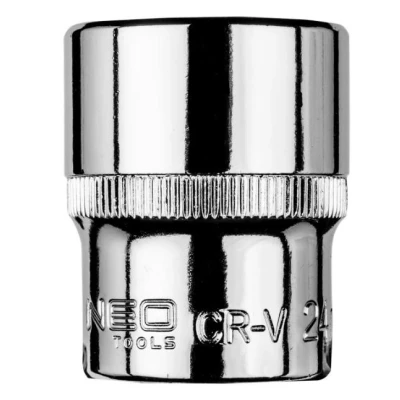 Billede af NEO TOOLS 08 424 Skraldenøgleindsats (Hexagon) 1/2 24 mm Krom vanadium stål Sekskant