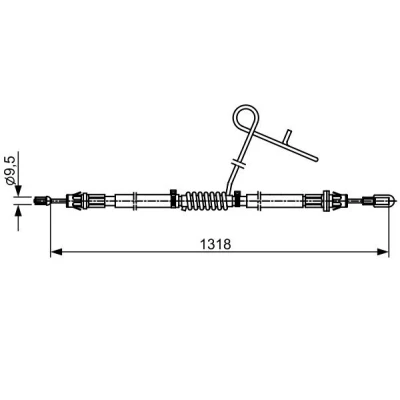 Billede af BOSCH 1 987 482 559 Håndbremsekabel 1318