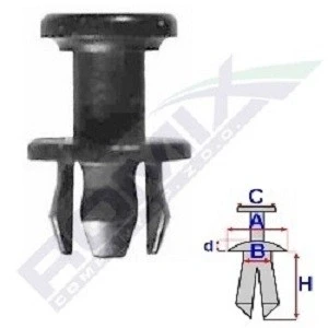 Billede af ROMIX A17489 Clips, side /beskyttelseslister VOLVO: S40 I