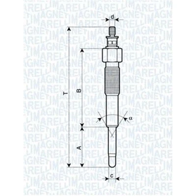 Billede af MAGNETI MARELLI 062900041304 Gløderør 11V 10A M10X1,25