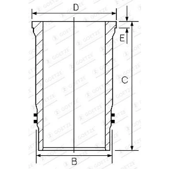 Billede af GOETZE ENGINE 15 480450 00 Cylinderforing