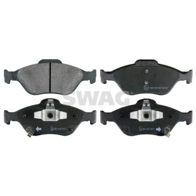 Billede af SWAG 33 10 6452 Bremseklodser foraksel med akustisk advarsel for slid stempelklips TOYOTA: Yaris III Hatchback