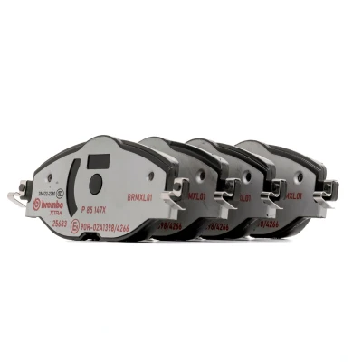 Billede af BREMBO P 85 147X Bremseklodser Forberedt til slidindikator med bremsecaliperskruer uden tilbehør VOLKSWAGEN: Polo VI, Passat B8 Variant, Golf 7