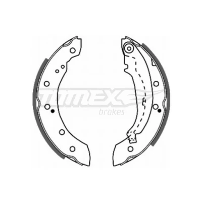 Billede af TOMEX brakes TX 20 72 Bremsebakker bagaksel 203 38 PEUGEOT: 206+ Hatchback, 206 SW, RENAULT: CLIO 2, CITROËN: Xsara Hatchback