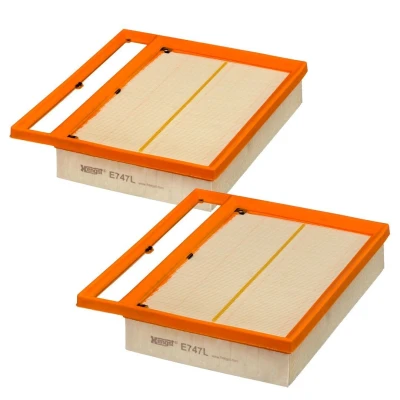 Billede af HENGST FILTER E747L 2 Luftfilter 50 210 248 Filterindsats MERCEDES BENZ: SL Cabriolet, S klasse Coupe, Sedan
