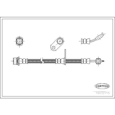 Billede af CORTECO 19032715 Bremseslange foraksel 460 TOYOTA: RAV4 I SUV Cabriolet