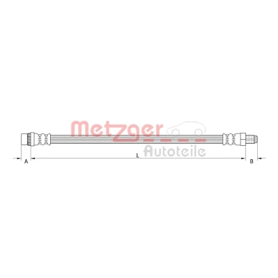 Billede af METZGER 4110933 Bremseslange 378 RENAULT: MASTER 3