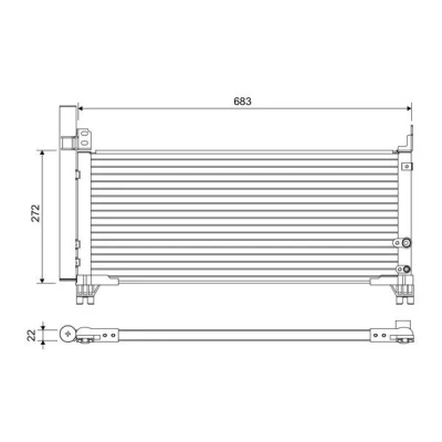 Billede af VALEO 822664 Kondensator med tørrer Aluminium 272