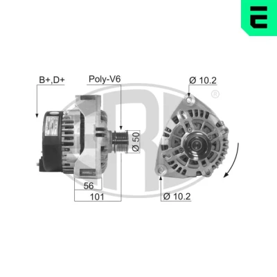 Billede af ERA 210617A Generator 14V 115A MERCEDES BENZ: SL Cabriolet