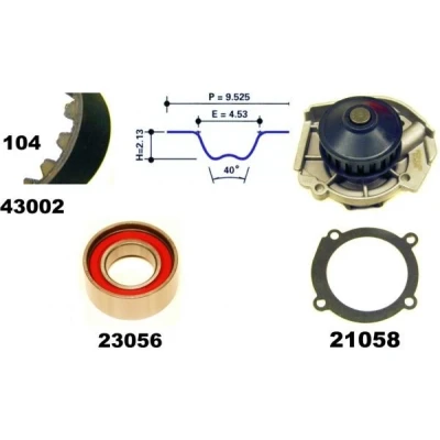 Billede af MAPCO 41002 Vandpumpe + Tandremssæt FIAT: Punto I Hatchback, Uno Hatchback