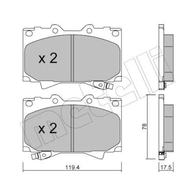 Billede af Bremseklodser METELLI 22 0452 0