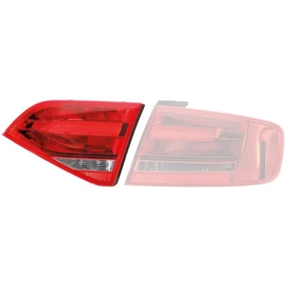 Billede af HELLA 2TZ 009 687 111 Baglygter venstre indre del P21W, W16W 12 gennemsigtig, Rød med pærer pærefatning AUDI: A4 B8 Sedan