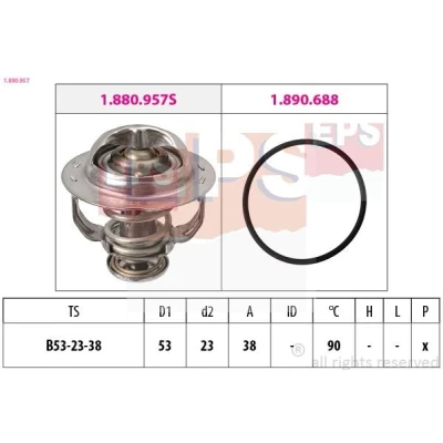 Billede af EPS 1.880.957 Termostat 90 53 Made in Italy OE Equivalent med pakning uden hus