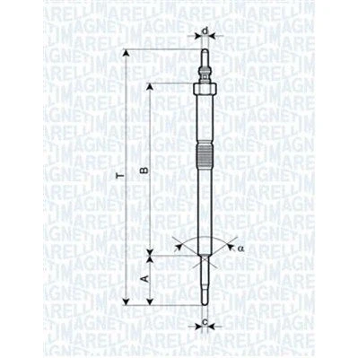 Billede af MAGNETI MARELLI 062900082304 Gløderør 11V 10A M10X1,25 HONDA: CIVIC 9 Tourer, 9, ACCORD 8