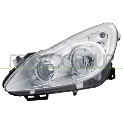 Billede af PRASCO OP0344902 Forlygter venstre H7, H1 krom med indstillingsmotor for LWR OPEL: Corsa D Hatchback