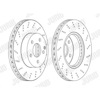 Billede af JURID 562619JC 1 Bremseskiver 295,3 28 5 112 perforeret/indv. ventileret coatet uden skruer MERCEDES BENZ: C klasse T modell, Sedan